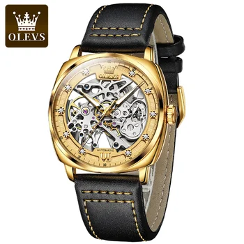 Новые брендовые автоматические механические часы для мужчин, светящиеся водонепроницаемые наручные часы в стиле стимпанк со скелетоном, модные наручные часы для мальчиков в подарок