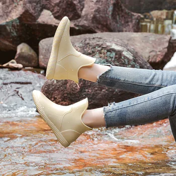 Новые модные женские ботинки 2023, женские непромокаемые ботинки на платформе, удобные непромокаемые ботинки без застежки, Женские повседневные ботинки