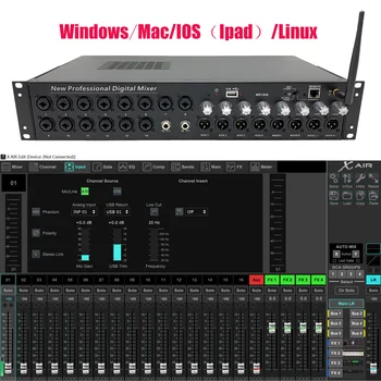 Новый Профессиональный Цифровой Микшерный Пульт Consola De Audio MR1608 16-Канальный Микшерный Пульт Для бесплатного приложения Studio Live IOS Android PC Mac