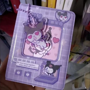 Новый стиль, 3-дюймовый фотоальбом для хранения Sanrio Kuromi, подарочный держатель для карт Sanrio, мини-папка для карточек, бесплатные украшения в стиле Каваи в подарок