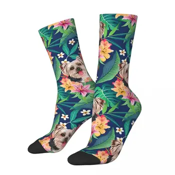 Носки для собак породы Йоркширский терьер, походные носки с 3D принтом для мальчиков и девочек до середины икры в виде трубочек