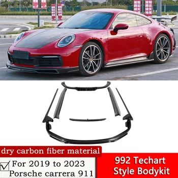 Обвес 992 Techart на 2019-2023 Porsche carrera 911 techart заднее крыло 992 передняя кромка боковая юбка задний диффузор спойлер багажника