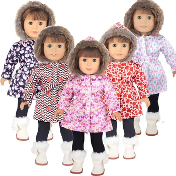 Одежда для кукол, размер 43 см, кукла для новорожденных, американская кукла, модный многоцветный хлопковый костюм, Рождественские подарки для девочки