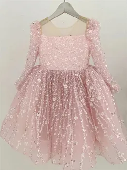 Одежда для маленьких девочек на день рождения, Милое детское платье для крещения, Детский свадебный наряд, Элегантный рождественский костюм принцессы