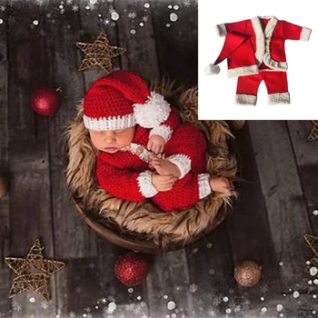 Одежда для рождественских детских фотографий, юбка и шляпа с длинным хвостом, топы, костюм для позирования, костюм для фотосессии новорожденных, Праздничные аксессуары