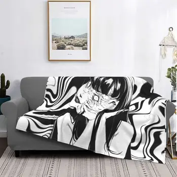 Одеяло из аниме Ужасов Джунджи Ито Томи из кораллового флиса, Плюшевые Теплые Одеяла для кровати, Прикроватный коврик