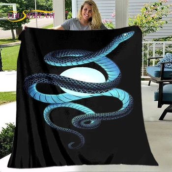 Одеяло серии Gothic Witchcraft Snake, Фланелевое покрывало, Мягкое теплое одеяло для гостиной, кровати в спальне, Диван в подарок