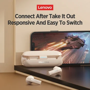 Оригинальные Наушники Lenovo TW60 TWS Bluetooth 5.3 Headset HiFi Sound С Шумоподавлением Спортивные Наушники Игровые Наушники с низкой Задержкой