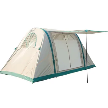 Палатка с Двойными Дверями Большой Емкости Напольная для Кемпинга 8-10 Человек, Глампирующие Надувные Палатки на Открытом Воздухе