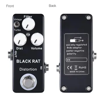Педаль эффектов для мини-гитары Mosky Black RAT Distortion