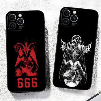 Пентаграмма 666 Демонический Сатанинский Чехол Для Телефона Iphone 14 Pro 13 Mini 11 12 Max Xr X Xs 7 8 Plus 6 Задняя Крышка