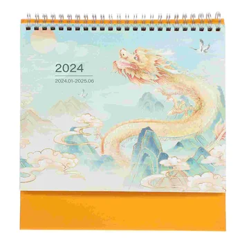 Перекидной календарь, Маленький настольный календарь для планирования месячного орнамента, Настольные календари Office Home на 2024 год