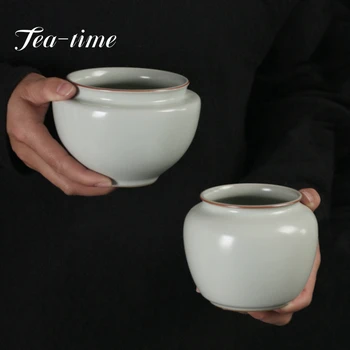 Печь Azure Ru Может Поднять Керамическое Ведро для чайного Шлака Аксессуары Для Чайной Церемонии Кунг-фу Чайный Набор Цзяньшуй Маленькая Чаша для воды для мытья