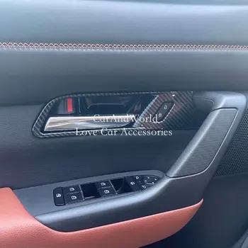 Планки Рамы Ручки Чаши Межкомнатной Двери Из ABS Углеродного Волокна Автомобильные Аксессуары Для Mazda CX-50 CX50 2023 2024