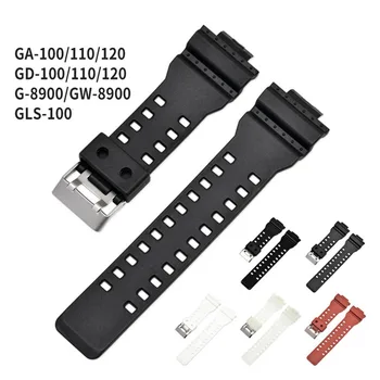Подходящий бренд для ремешка для часов Casio G-shock GA100/110/120/ Сменные ремешки для часов GD100/120/GA300/G-8900 с рельефом 16 мм