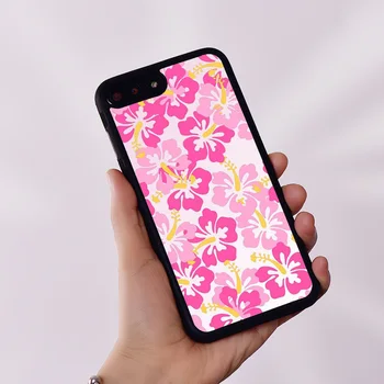 Полевой цветок Силиконовый резиновый чехол для телефона Чехол для iPhone 6 6S 7 8 Plus X XS XR 11 12 13 14 Mini Pro Max Цветок Гибискуса