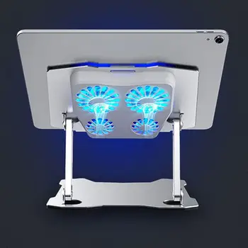 Портативная подставка для ноутбука и планшета с двумя вентиляторами, держатель для ноутбука Macbook, кронштейн для охлаждения, Эргономичная подставка для ПК, подставка для ноутбука
