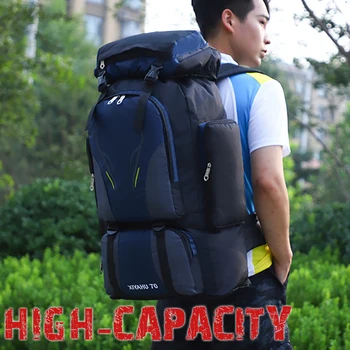 Походный рюкзак большой емкости для кемпинга, женский рюкзак для путешествий на открытом воздухе, мужской рюкзак для занятий тактикой, спортом, 70 л, альпинизмом, рыбалкой, водонепроницаемая сумка
