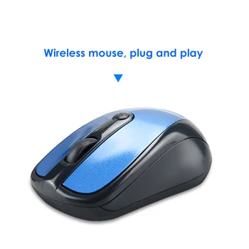 Приемник USB 3.0, беспроводная мышь, бесшумная мышь 2.4 G, 4 кнопки, оптическая компьютерная мышь с разрешением 1600 точек на дюйм, эргономичные мыши для портативных ПК