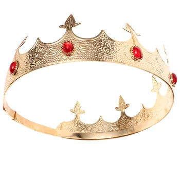 Принц Корона Косплей Корона Декоративная корона Корона для вечеринки Головной убор Винтажная корона для мужчин