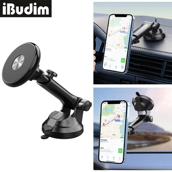 Присоска, держатель для мобильного телефона на приборной панели автомобиля, Магнитное крепление для мобильного телефона на лобовом стекле автомобиля для iPhone 15, кронштейны Magsafe Xiaomi GPS