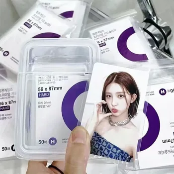 Прозрачный футляр для карточек, прозрачный защитный чехол, коробка, водонепроницаемый игровой футбольный держатель для карточек для попкорна, Корейская карточка Idol 3x4 дюйма