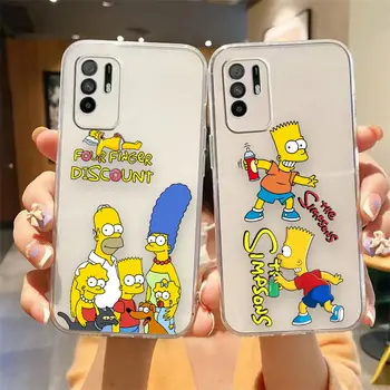 Прозрачный чехол для телефона OPPO A97 A96 A95 A94 A93 A92S A74 A72 A57 A55 A54 A32 A15 5G Чехол Funda Shell Funny The S-Simpsons H-Homer
