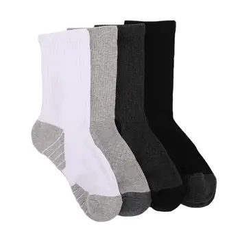 Профессиональные спортивные носки для бега из чистого хлопка, высококачественные мужские носки до середины икры, впитывающие пот и дышащие походные носки