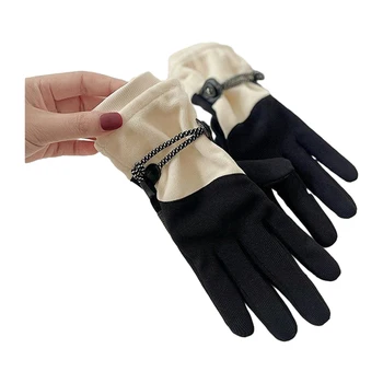 Прочные и удобные лыжные перчатки с полным пальцем для зимних видов спорта Перчатки с сенсорным экраном Нескользящий дизайн Полиэстер Материал