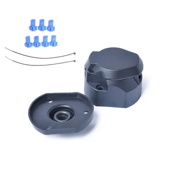 Прочный 12 В 7-контактный пластиковый европейский разъем для прицепа, соединитель для электрики фаркопа с резиновым кольцом A35 1 комплект