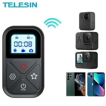 Пульт дистанционного управления TELESIN 80M Bluetooth для GoPro Hero 12 11 10 9 8 Max с ремешком на запястье для аксессуаров для экшн-камеры смартфона