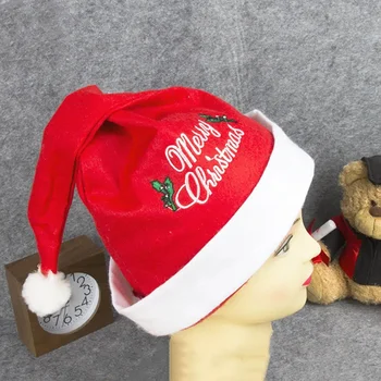 Рождественские Шляпы С Блестками, Рог Оленя, Снежинки, Красные Бархатные Шляпы С Белыми Манжетами