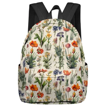 Рюкзак в стиле ретро с цветочным рисунком, школьные сумки для подростков, ноутбук, изготовленный на заказ рюкзак для мужчин, Женская дорожная сумка