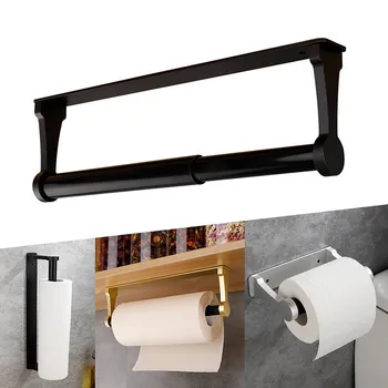 Самоклеящийся держатель для бумажных полотенец, диспенсер для рулонов в кухне Под шкафом, Настенная вешалка для салфеток в ванной, Хранение в туалете