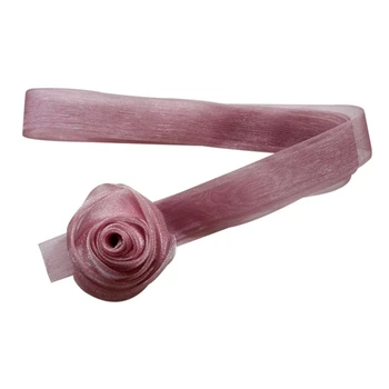 Сексуальный простой цветок розы, длинная кружевная лента, колье, ожерелья, воротник, шейный платок, прямая поставка
