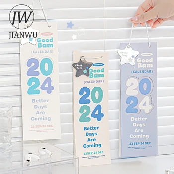 Серия JIANWU 2024 Healing - простой многофункциональный отрывной календарь на шнурке, креативный декор для журнала 
