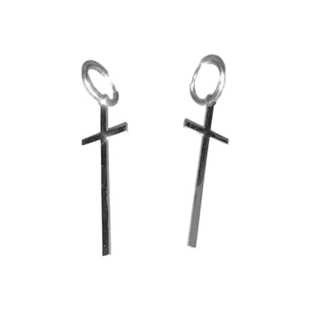 Серьги в форме креста, серьги в стиле хип-хоп, заклепки для пирсинга для женщин, аксессуары для ушей