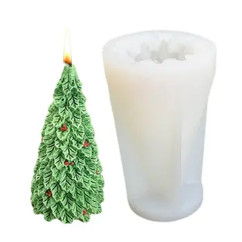 Силиконовая форма для свечей с ароматом Рождественской елки Сделай САМ Рождественская Елка Гипсовые формы для мыла и шоколада ручной работы Изготовление смолы