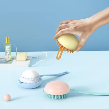 Силиконовый массажный инструмент Шампунь, массажер для волос на голове, Шампунь, массажная расческа для ванны, щетка для волос для душа
