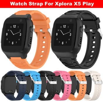 Силиконовый ремешок для часов Xplora X5 Play, браслет, детские умные часы, мягкий сменный ремешок для часов, аксессуары