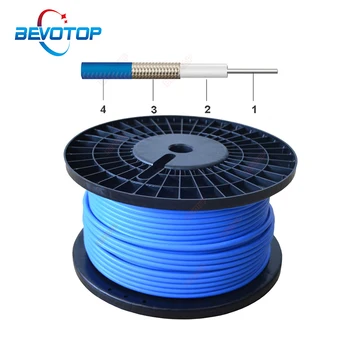 Синий кабель RG401 250 50-5 с полугибкой косичкой, 50 Ом, высокочастотный тестовый кабель, Радиочастотный коаксиальный кабель, перемычка с косичкой