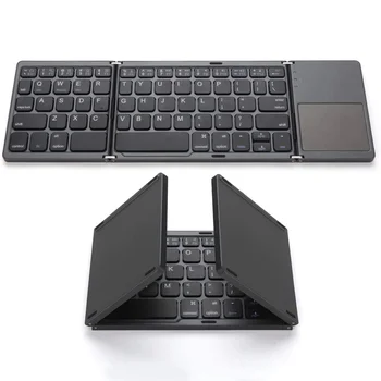 Складная клавиатура, тачпад, Беспроводная Bluetooth-совместимая клавиатура для Windows, Android iOS, планшета, iPad, клавиатуры для телефона, геймера для ПК