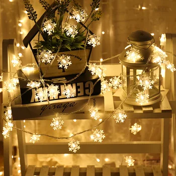 Снежинка со светодиодной подсветкой, Рождественские Украшения Для дома, Подвесная Гирлянда, Украшение для Рождественской елки, Navidad, Новый Счастливый Год 2024