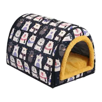 Собачий домик-кровать, всепогодный маленький собачий домик, полузакрытое убежище для домашних животных, кошачья кровать, палатка, теплая кошачья корзина, кошачий спальный мешок, кошачье гнездо, питомник