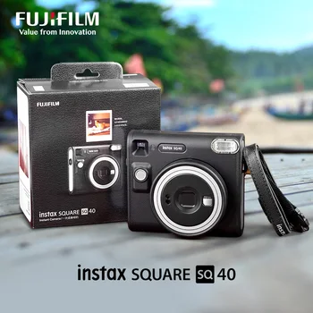 Совершенно Новая Оригинальная Черная Фотокамера Мгновенной Печати Fujifilm Instax SQUARE SQ40 С Белой Пленочной Фотобумагой Instax Square