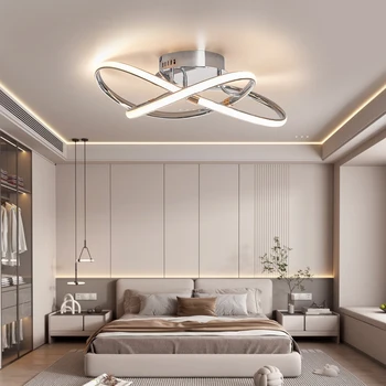 Современная светодиодная люстра NEO Gleam для гостиной, спальни, кабинета, Потолочные люстры для умного дома Alexa Черный / Хром / Золото