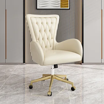 Современный роскошный фиксированный или поворотный кожаный офисный стул chesterfield для компьютерного стола офисная мебель для офисных помещений
