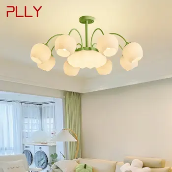 Современный светло-зеленый Потолочный Подвесной светильник Креативного дизайна, Светодиодная Люстра для дома, спальни