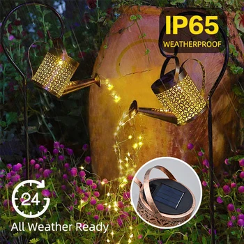 Солнечные Садовые фонари Наружный Водонепроницаемый Декоративный чайник на солнечных батареях Художественная лампа Водонепроницаемая IP65 С установленной световой нитью