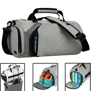 Спортивная сумка для занятий фитнесом на открытом воздухе, водонепроницаемая спортивная сумка для занятий фитнесом, многофункциональная сумка для влажного и сухого разделения